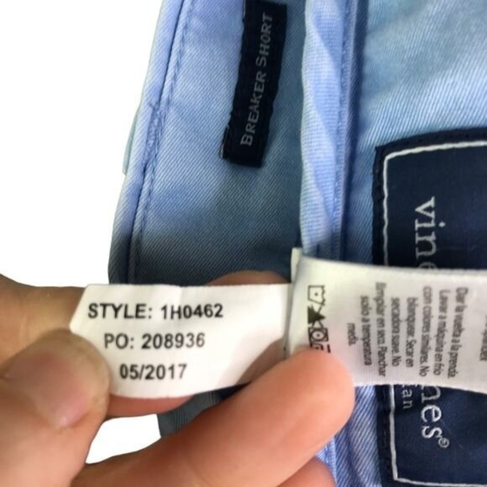 Vineyard Vines Mens Breaker Short Light Blue Cotton Twill Chino 1H0462 Size 32 - Picture 9 of 10